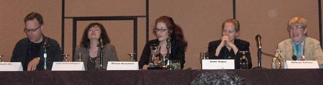 Garth Nix, Linda DeMeulemeester, Sharyn November (Firebird Press), Anne Hoppe (YA HarperCollins), Kathryn Sullivan
